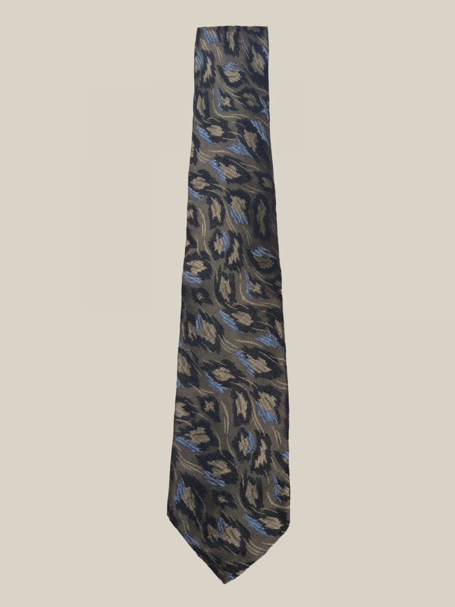 Animalier Metalized Effect Silk and Lurex Vintage Tie