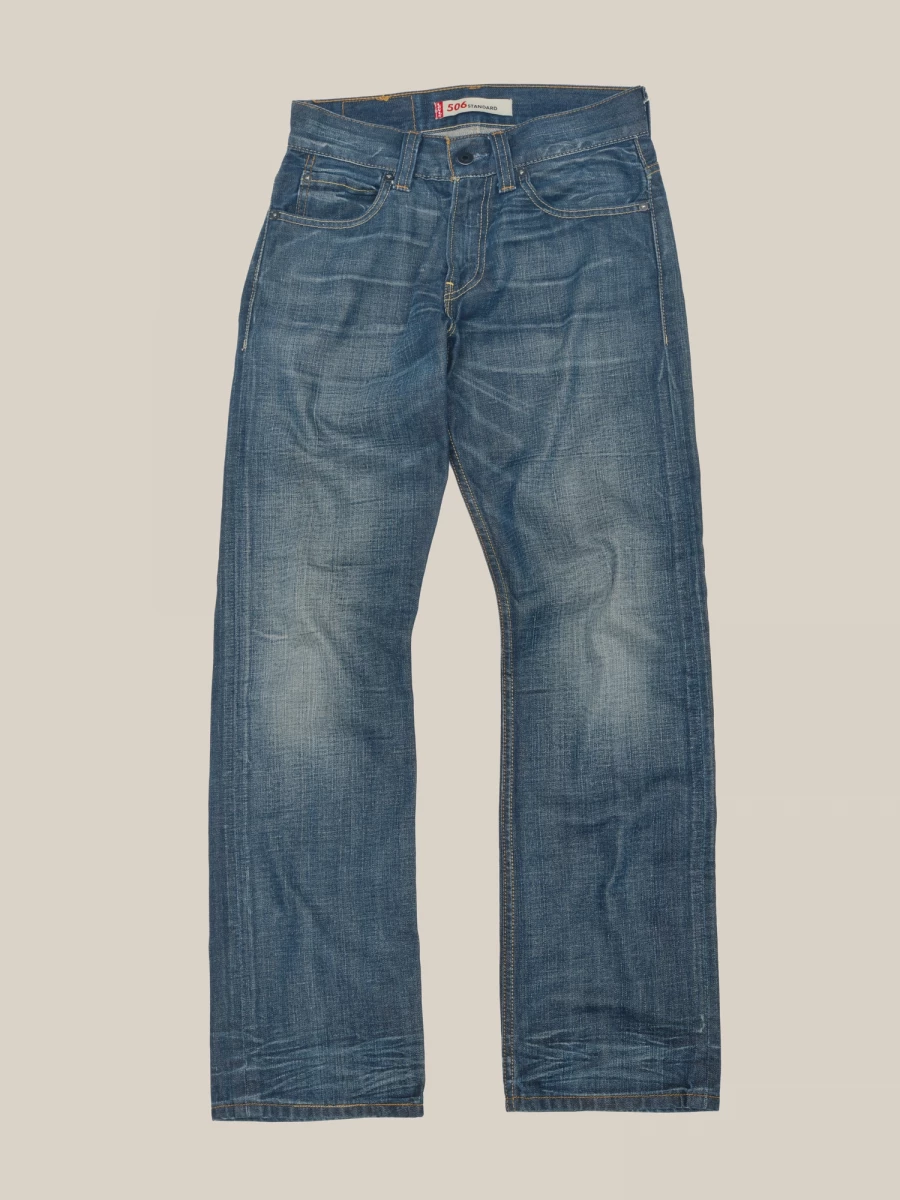 Jeans Blu Scuro Vintage a vita bassa