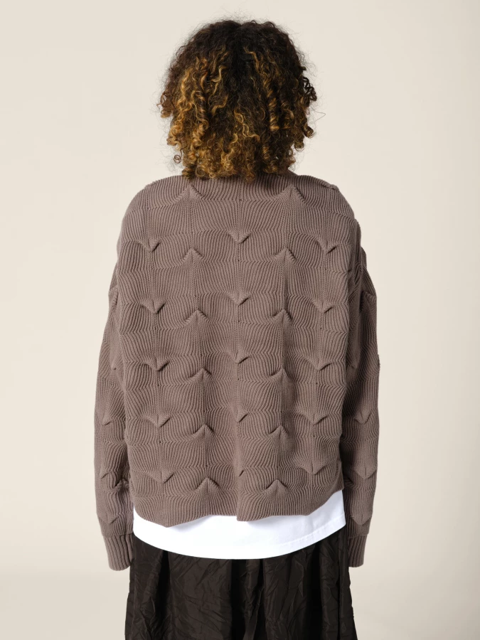 Graphite 'Wyverne' sweater with 3D pattern