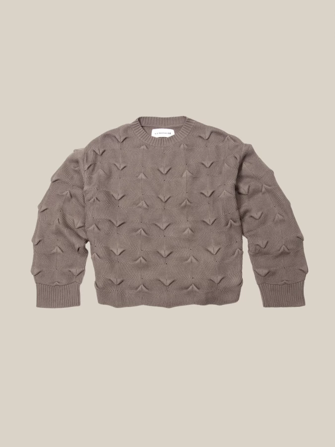 Graphite 'Wyverne' sweater with 3D pattern