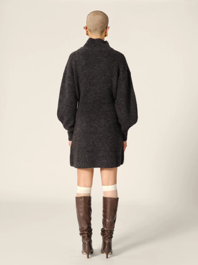 Brown 'Kalila' ruffle leather boots