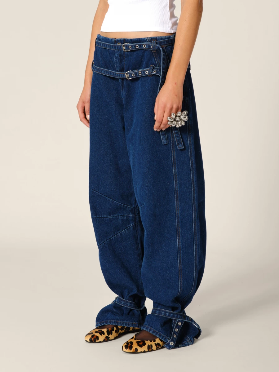 Ballerine animalier 'Thekla' in pelo con lacci