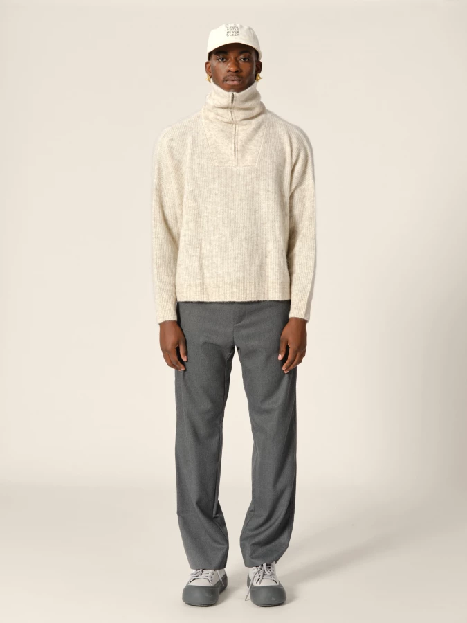 Grey 'Tivon' straight trousers