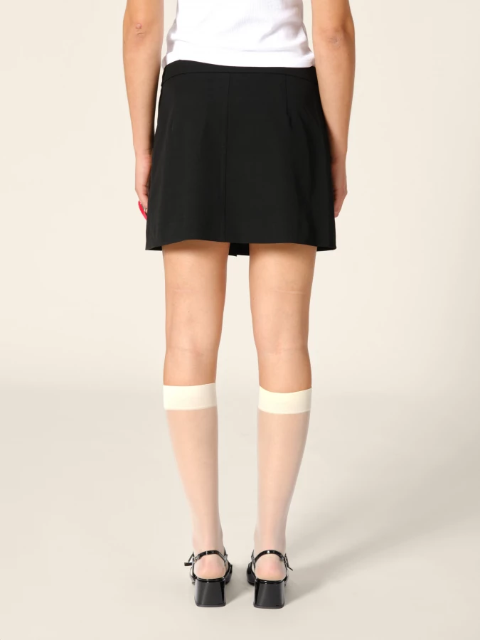 Black 'Scott' Pleated Miniskirt