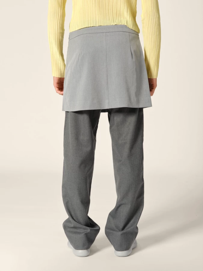 Light Grey 'Scott' Pleated Miniskirt