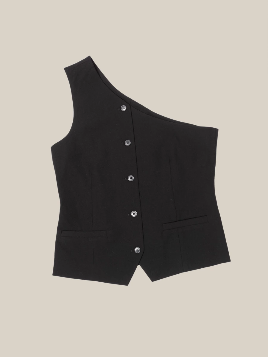 Top Nero 'Scott' Monospalla Elegante