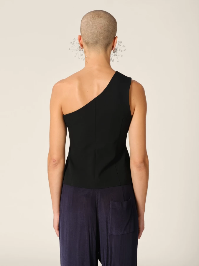 Top Nero 'Scott' Monospalla Elegante