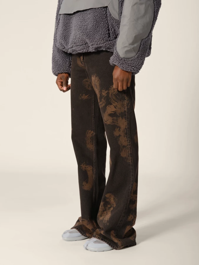 Black 'Samy' Flare Leg Vintage Look Jeans