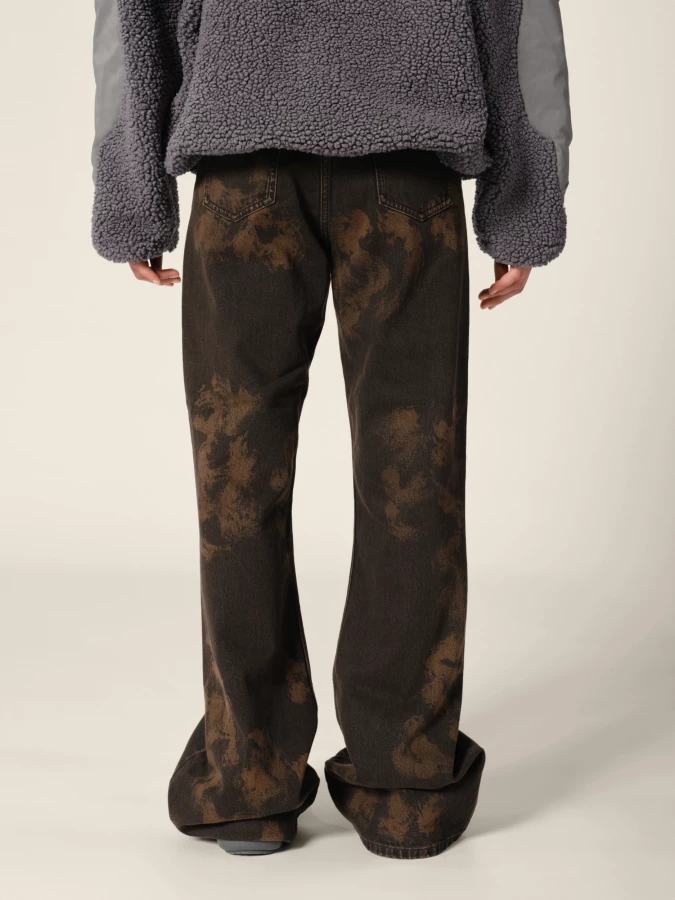 Black 'Samy' Flare Leg Vintage Look Jeans