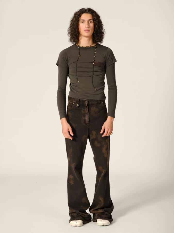 Black 'Samy' Flare Leg Vintage Look Jeans