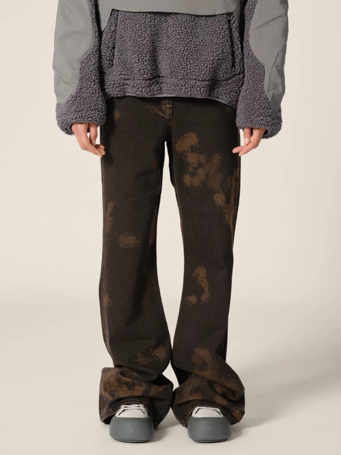 Black 'Samy' Flare Leg Vintage Look Jeans