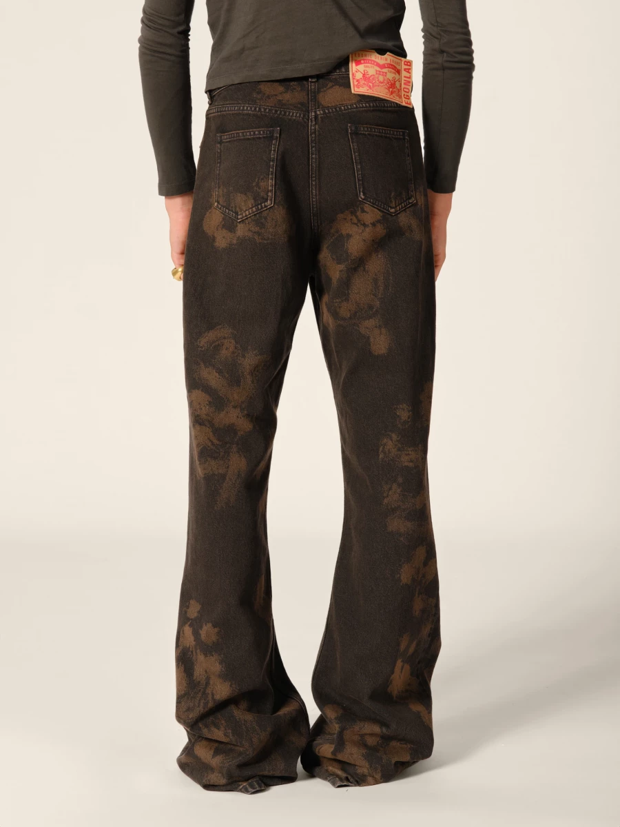 Black 'Samy' Flare Leg Vintage Look Jeans