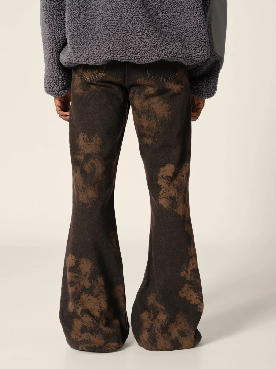 Black 'Samy' Flare Leg Vintage Look Jeans