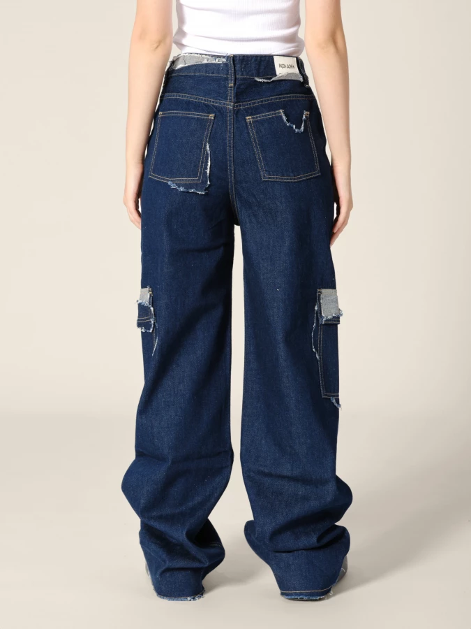 Blue 'Palmir' Destroyed Straight Jeans