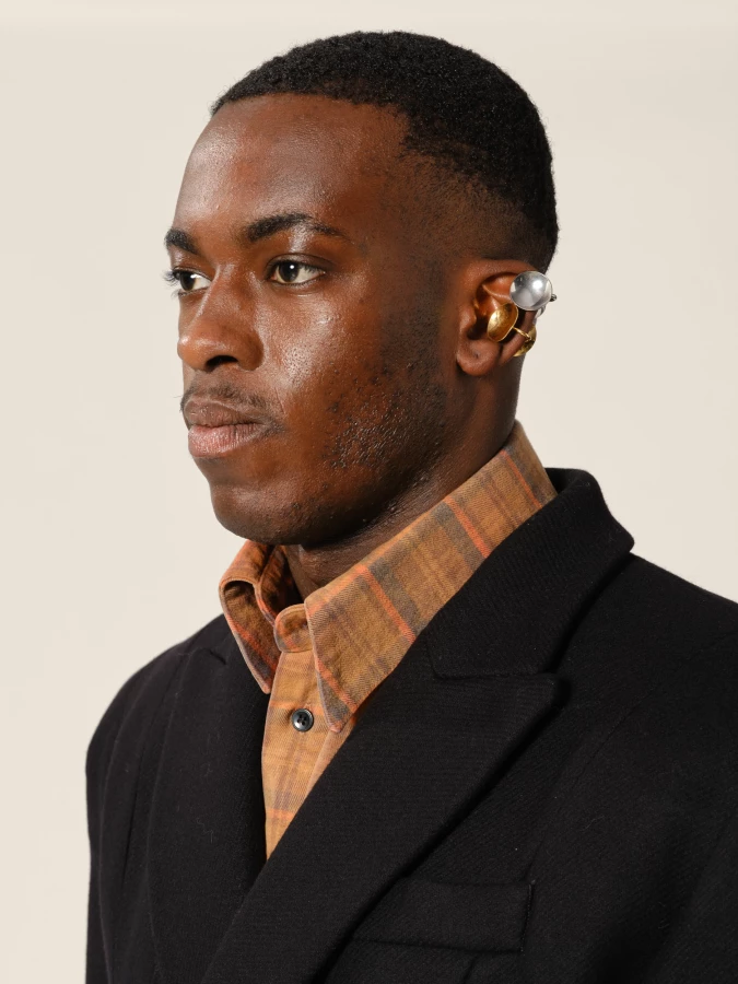 Gold-plated 'Eclipse' Ear Cuff