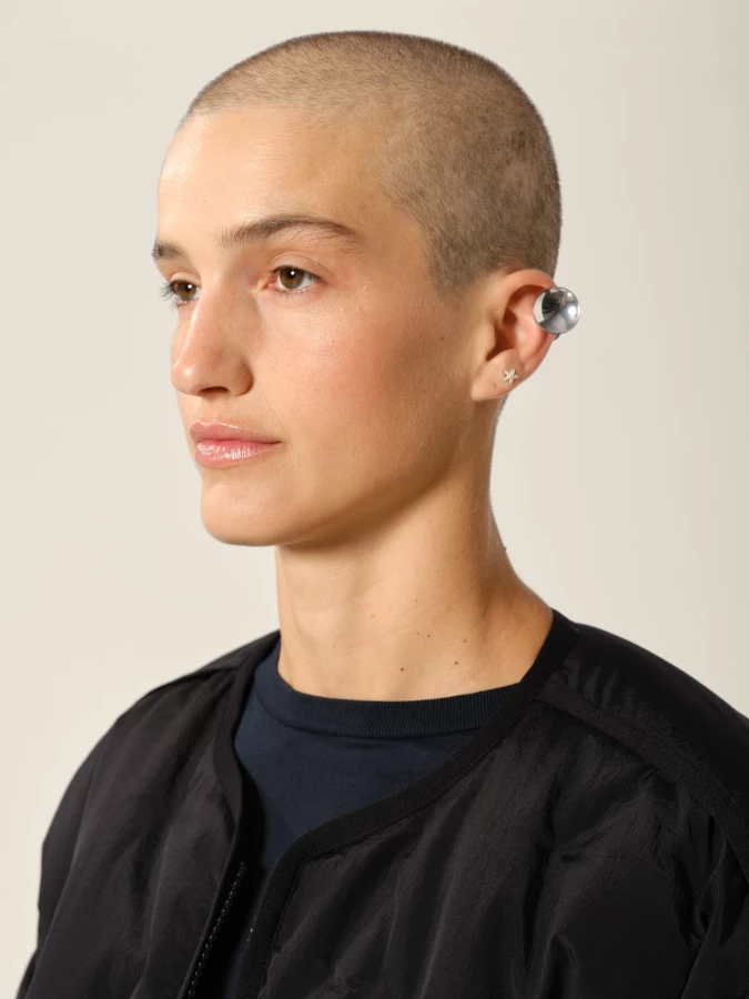 Silver-plated 'Eclipse' Ear Cuffs