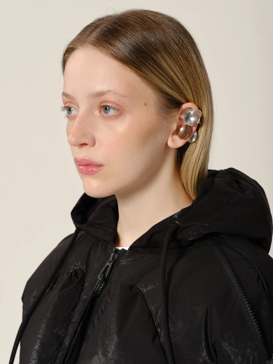 Silver-plated 'Eclipse' Ear Cuffs