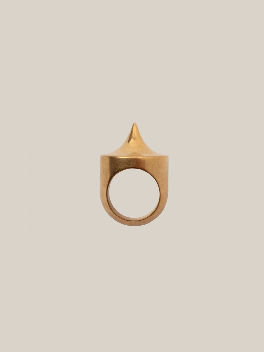 Gold-plated 'Toupie' Ring