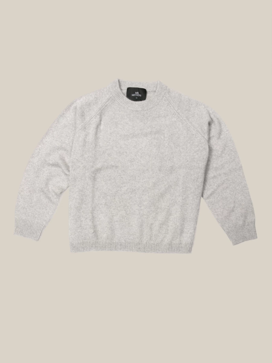 Maglione Girocollo Grigio Chiaro 'Stella' in Raccoon