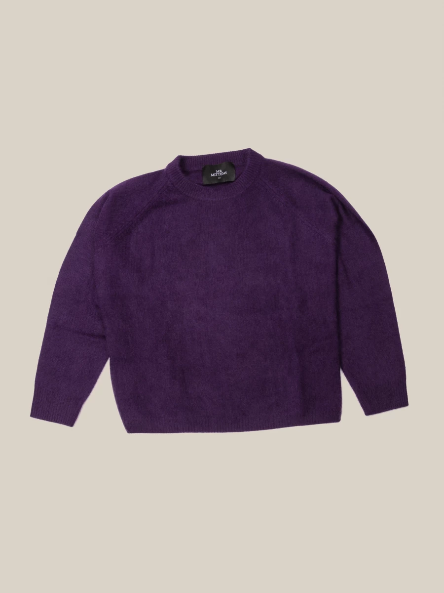 Purple 'Stella' Raccoon Crewneck Sweater