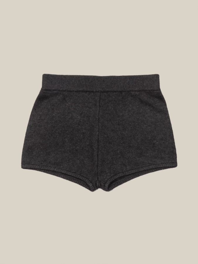 Dark Grey 'Luke' Brushed Raccoon Mini Shorts
