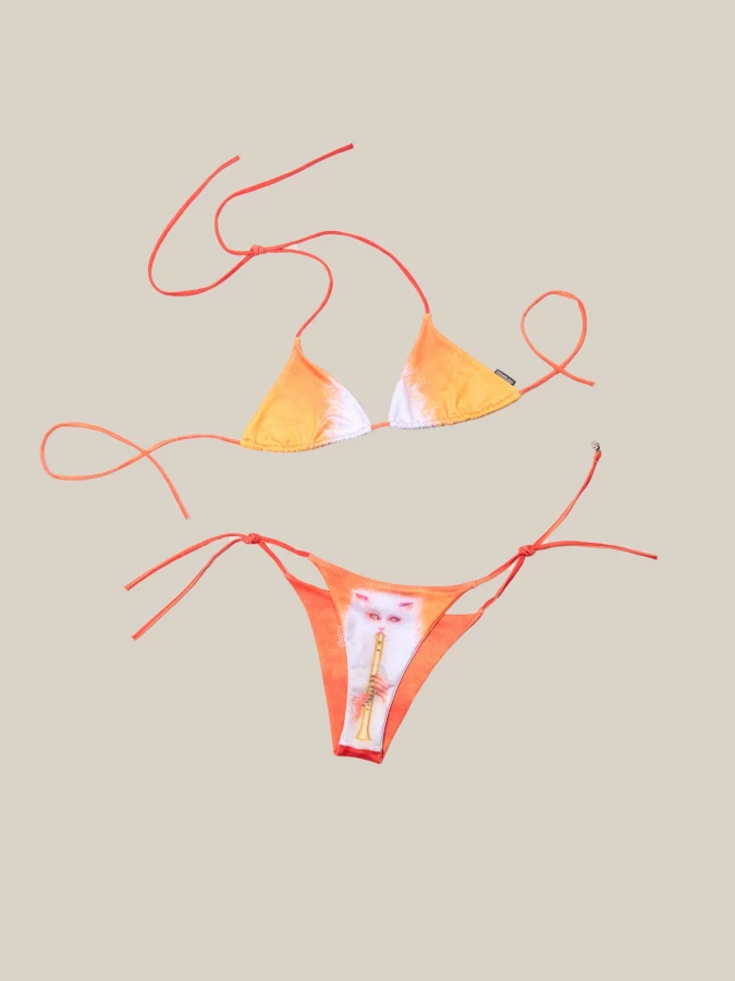 Top Bikini con stampa