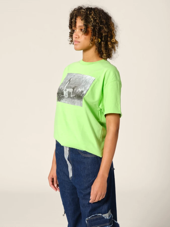 Green Printed 'Fuck' T-Shirt