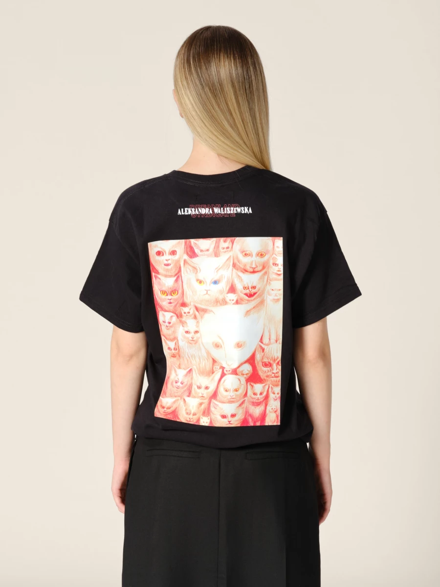 Black Printed 'Charmer' T-Shirt