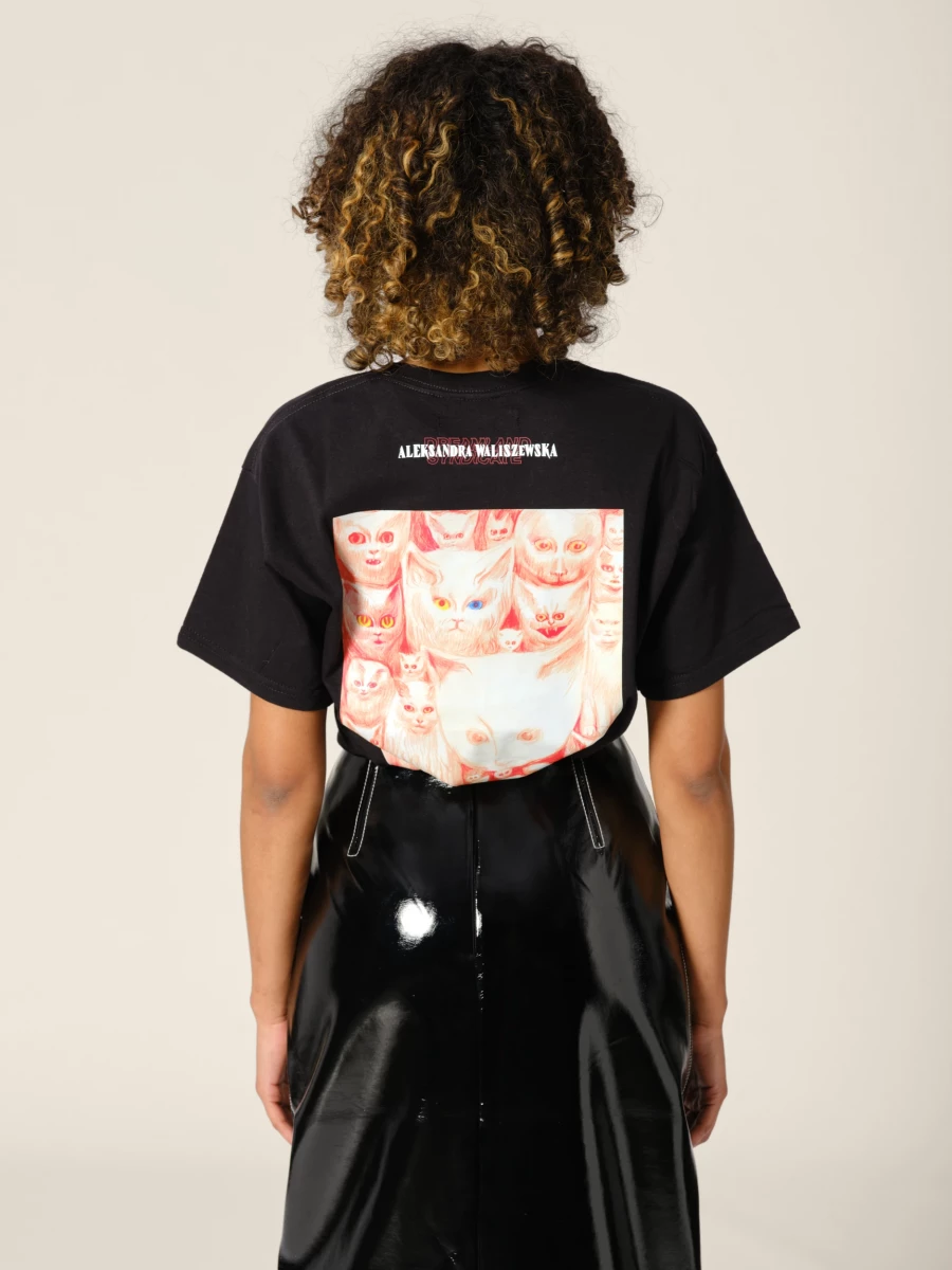 Black Printed 'Charmer' T-Shirt