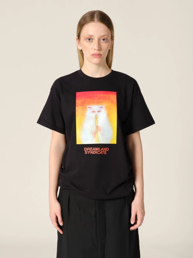 T-Shirt Nera Stampa 'Charmer'