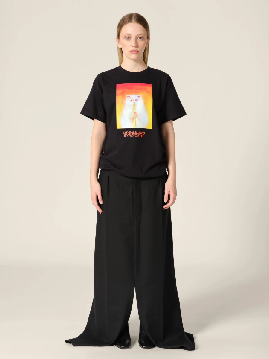 Black Printed 'Charmer' T-Shirt