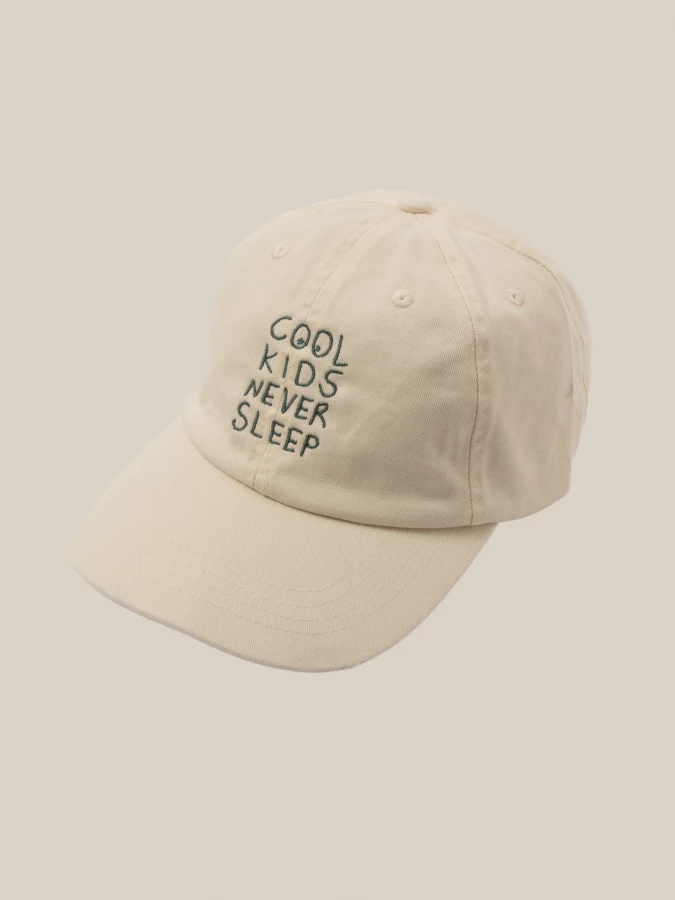 Ivory 'Cool Kids Never Sleep' Cap