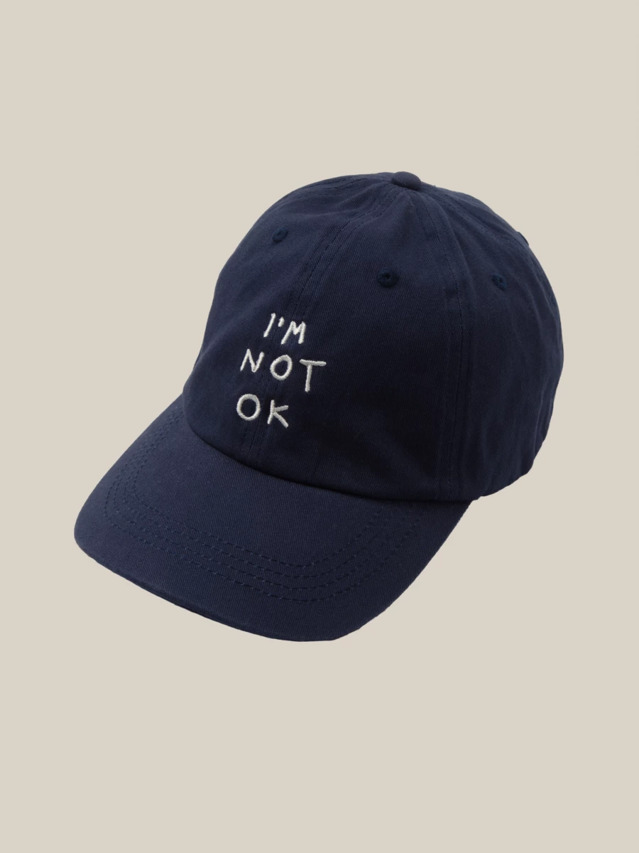 Dark Blue 'I'm not OK' Cap