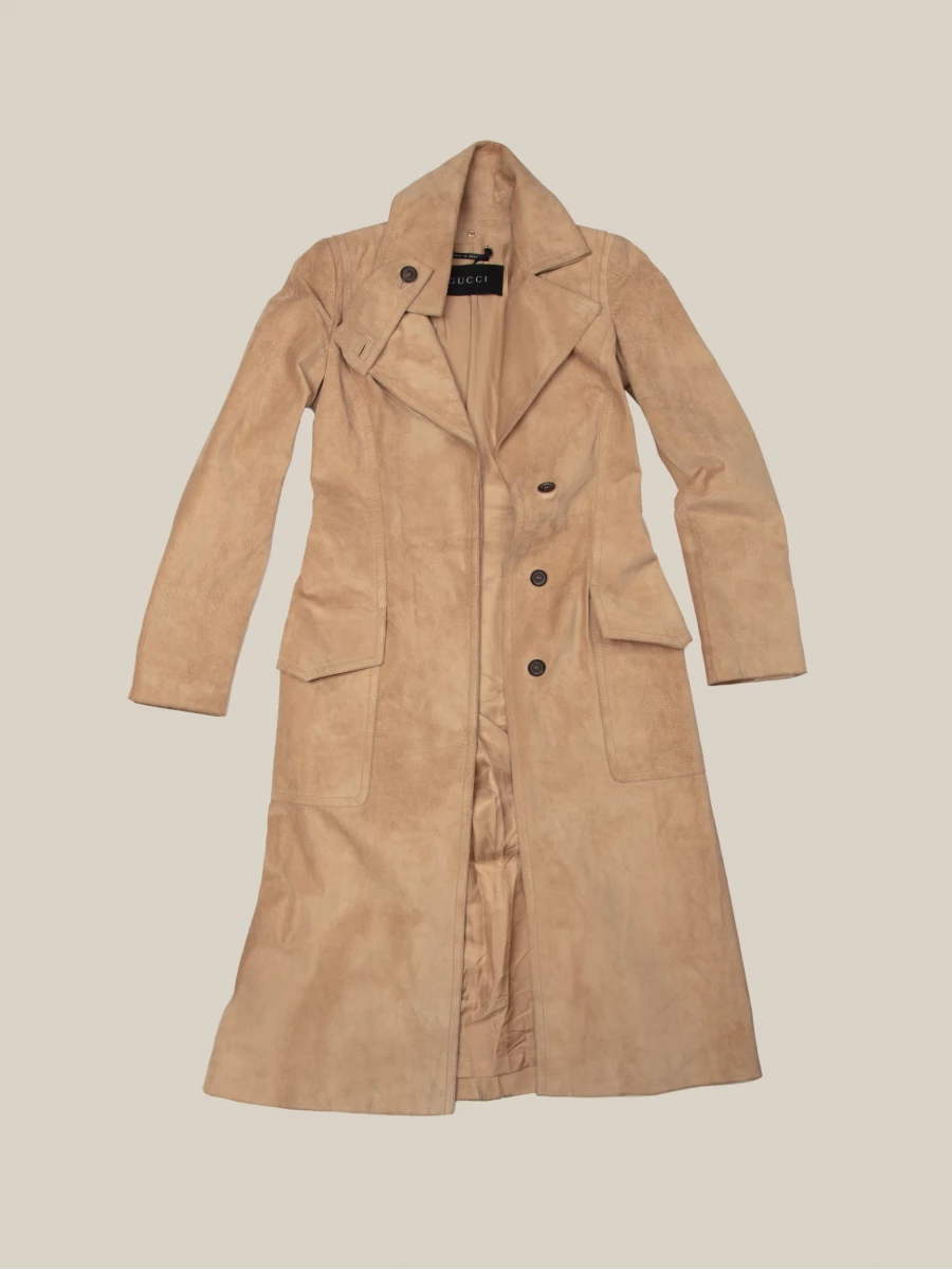 Cappotto Beige in camoscio