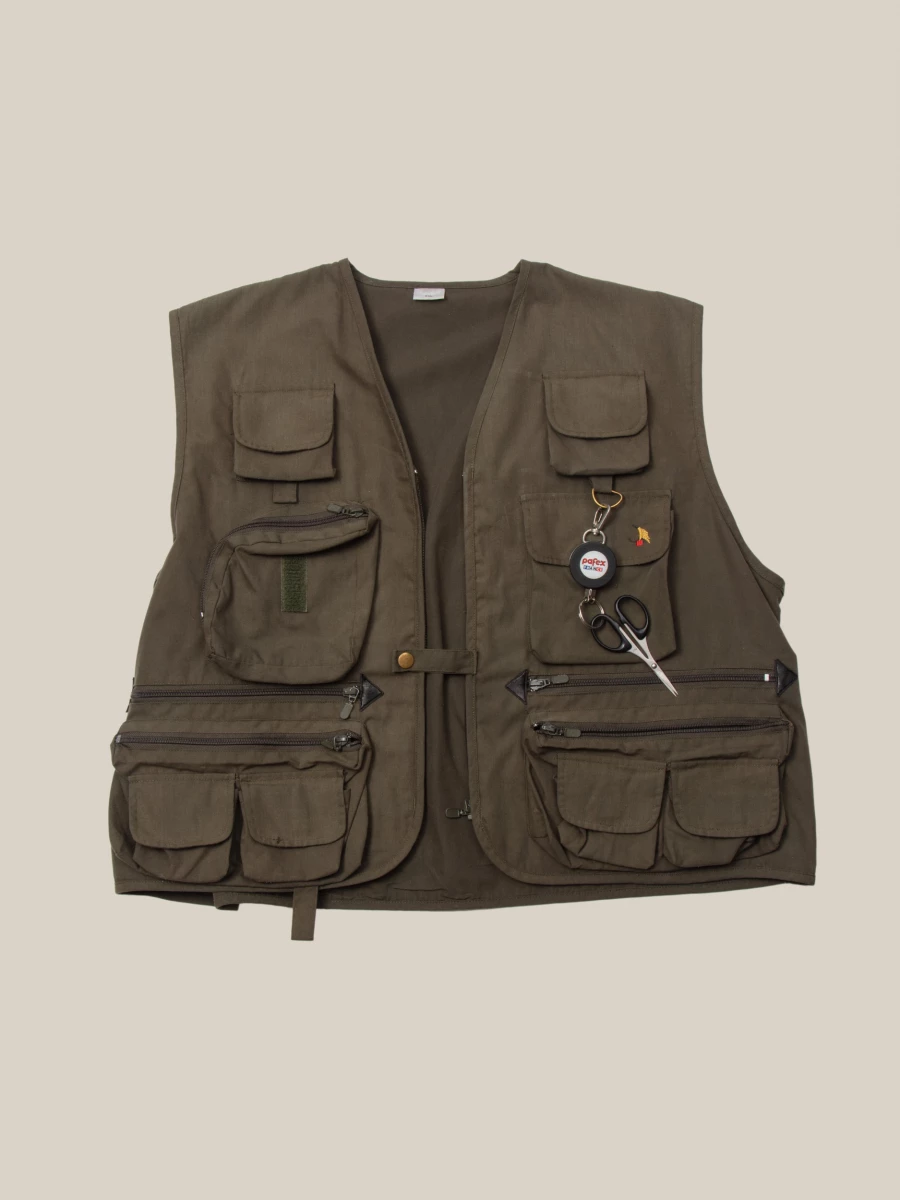 Gilet Verde Oliva Vintage Cargo