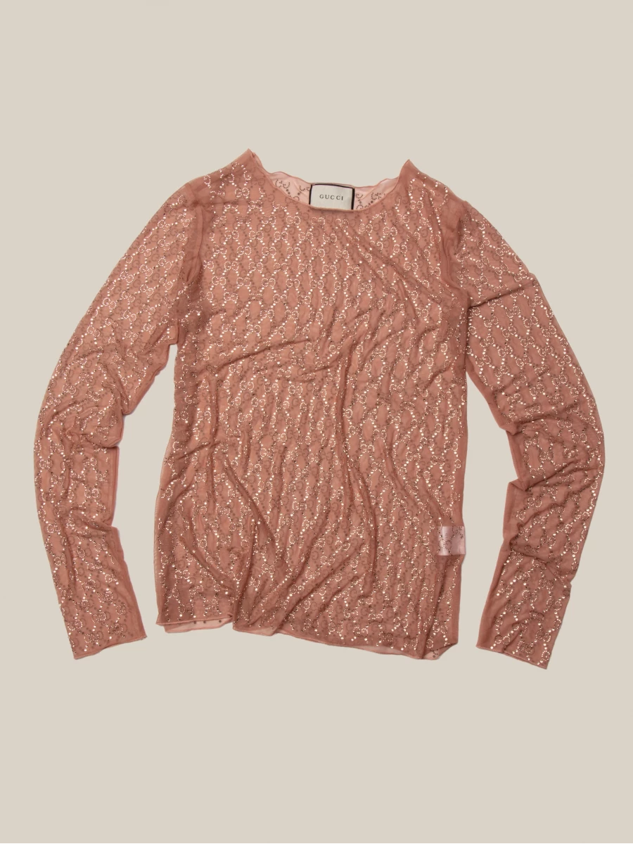 Top in Tulle GG con Swarovsky