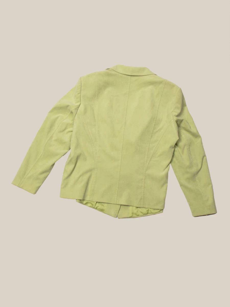 Blazer Verde Chiaro in velluto a costine