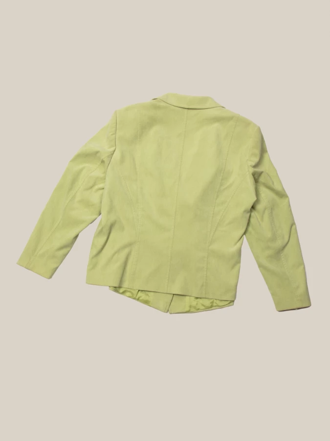 Blazer Verde Chiaro in velluto a costine