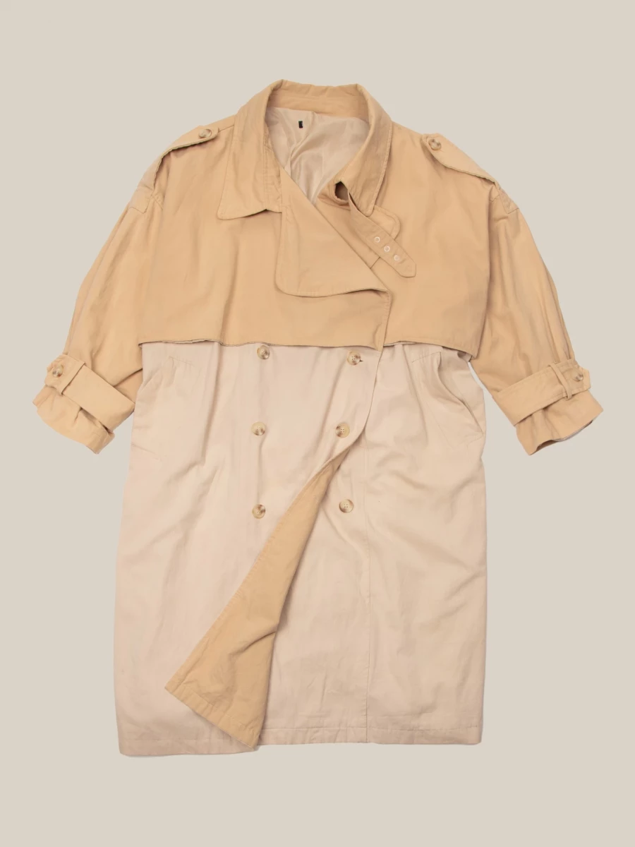 Light Brown Ivory Trench Coat