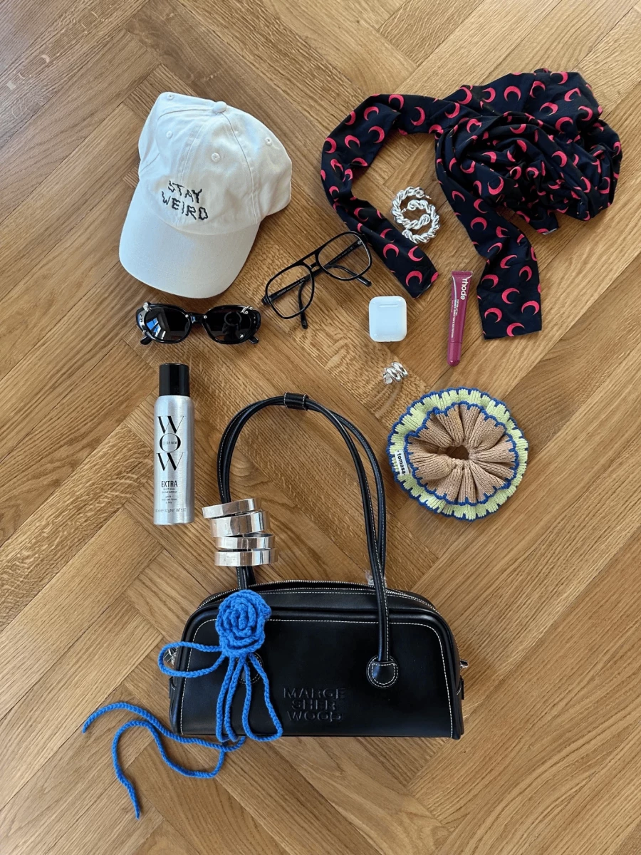 Borsa Nera 'Soft Baguette' in Pelle di Vitello