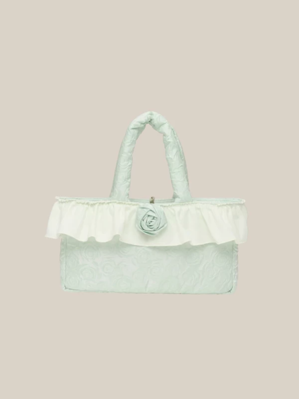 Borsa 'Baguette' Menta in Tessuto Trapuntato