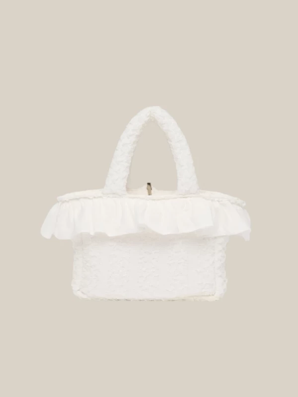 Borsa 'Little' Bianca in Tessuto Trapuntato 2