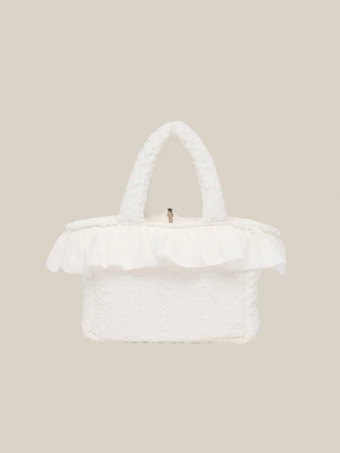 Borsa 'Little' Rossa in Tessuto Trapuntato