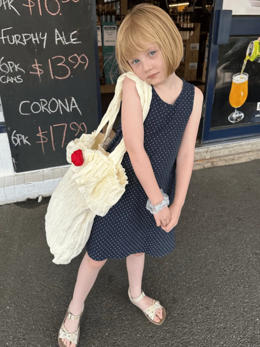 Simon Frill' Ivory Ruched Fabric Bag