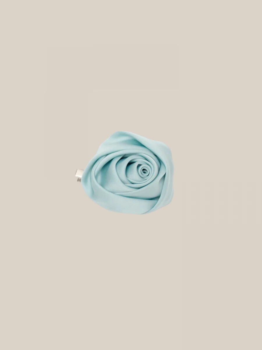 Light Blue Rose 'Atelier Rose Pin' in Satin Fabric