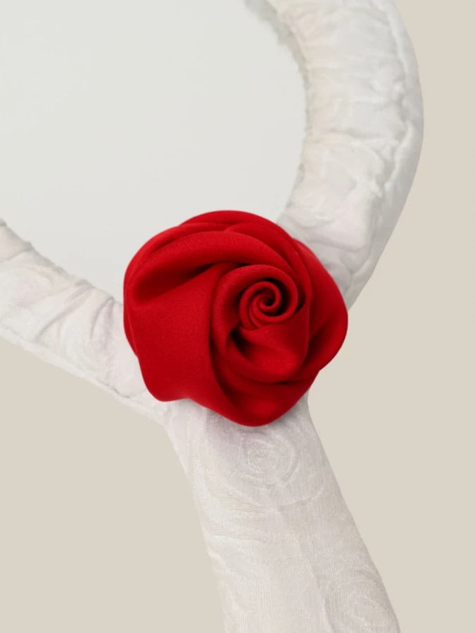 Specchio 'My Antt Mirror Big' Bianco in Tessuto