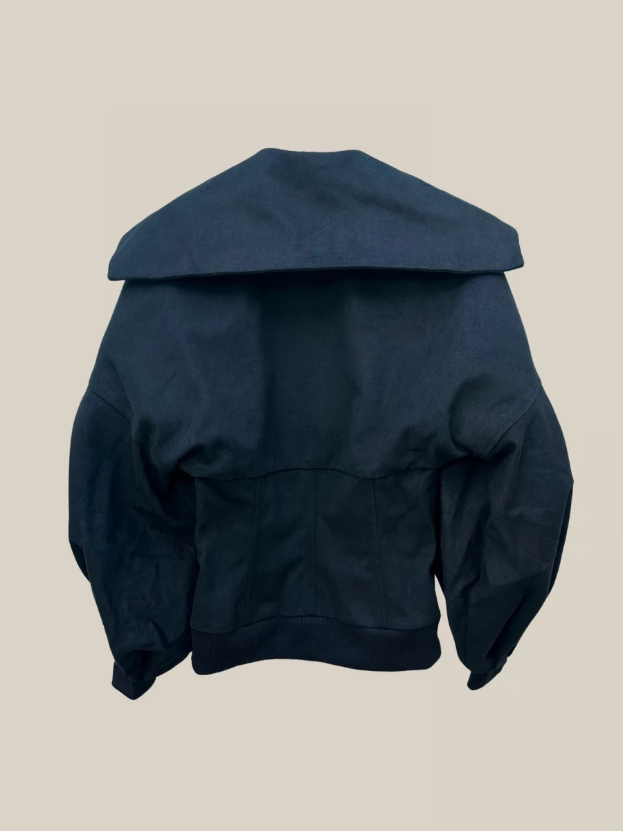 Giacca Strutturata 'Breeze' Nera in Denim di cotone