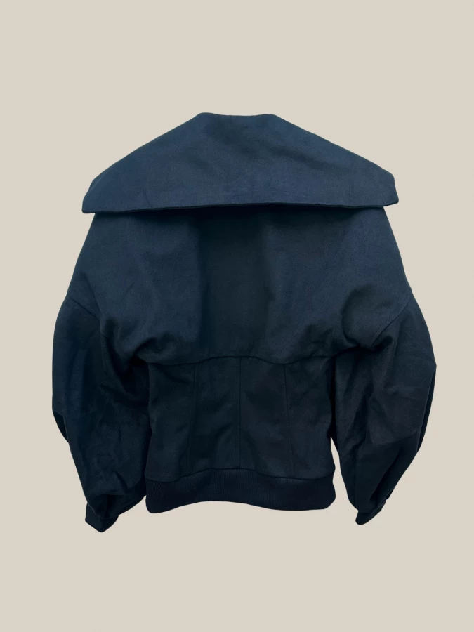 Black 'Breeze' Structured Jacket in Denim