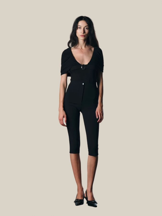 Capri Pants 'Pamela' Neri in Lana