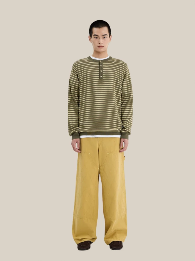 Pantaloni Gialli 'Carpenter' a gamba larga in Cotone